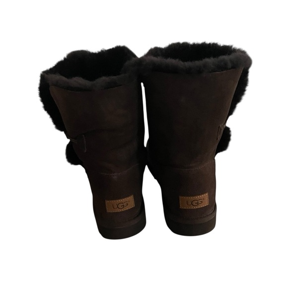 NWT UGG Brown Shearling Boots Size 10 - Picture 4 of 8